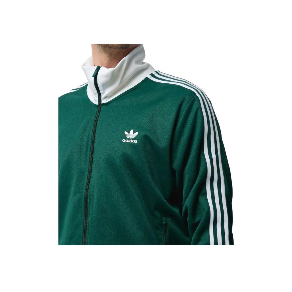 adidas Оригиналы Adicolor Classics Beckenbauer, полосатая приталенная куртка на молнии с воротником-стойкой, мужские куртки зеленого цвета IP0417