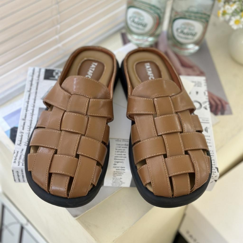 Женские летние новые мягкие кожаные сандалии на платформе