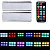 Светодиодная лампа для подсветки салона автомобиля, декоративная лампа RGB, лампа для подсветки ног с зарядкой, автоматическая лампа окружающего света, светодиодная беспроводная лампа с пультом дистанционного управления, 2 шт.
