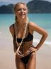 2023 European & American Solid Color Sexy Two-Piece Bikini Swimsuit for Women