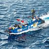Нетоксичные 520 шт. Строительные блоки «Корабль морского патруля» Игрушки Модель Патрульного катера Собираемая Пазл Кирпичики Наборы Игрушек Для Детей Украшение Подарки
