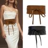 Women's Wide Waist Belt – Bow Tie PU Leather Corset Belt for Dresses, Waist Cincher for Outerwear Fashion Waistband
