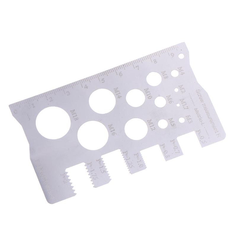 Прочная линейка из нержавеющей стали, винтовая измерительная линейка, точное измерение шага, резьбомер, измерительная линейка для винтов