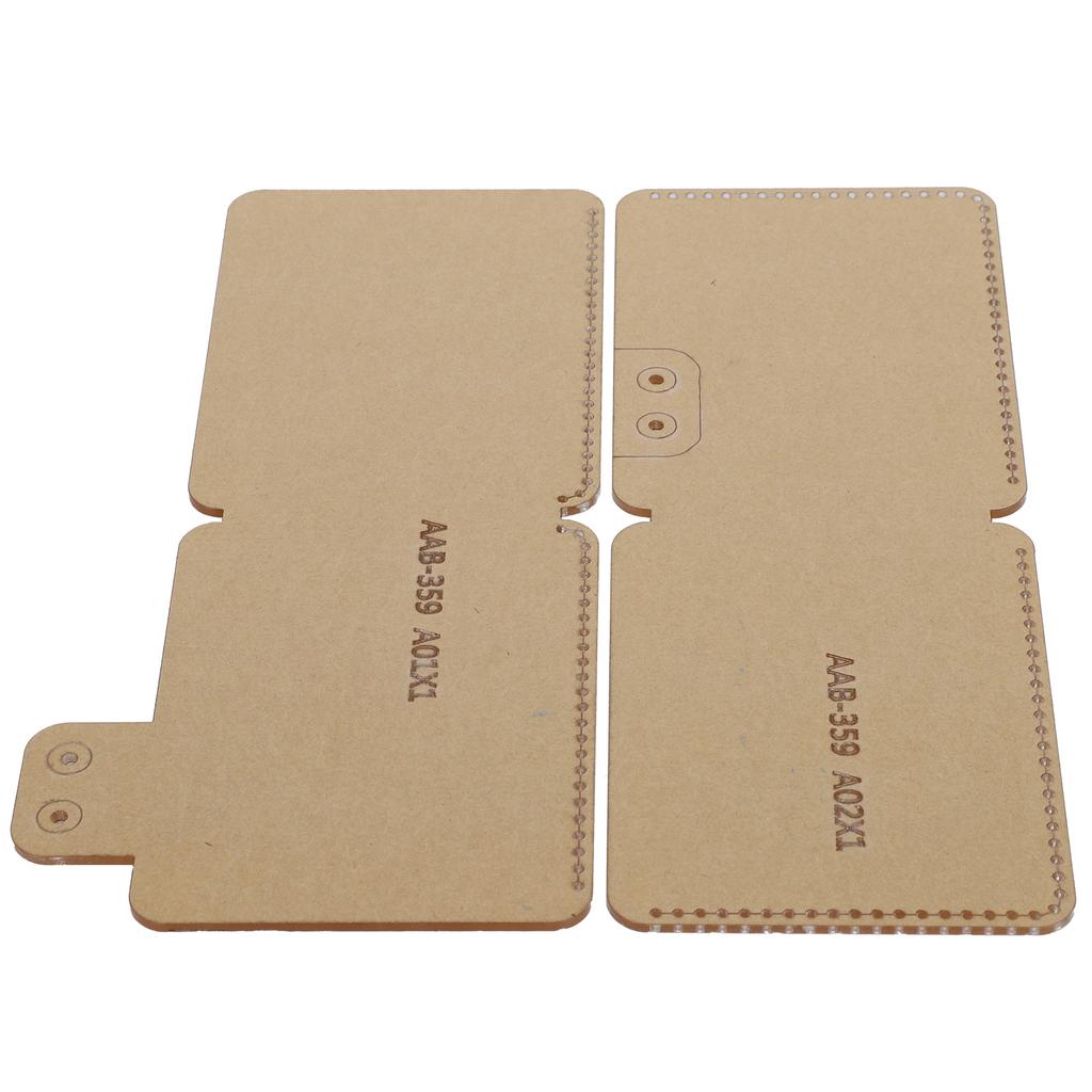 2Pcs Acrylic Card Template Clear Transparent Leather HandMade Craft DIY Tool AAB359