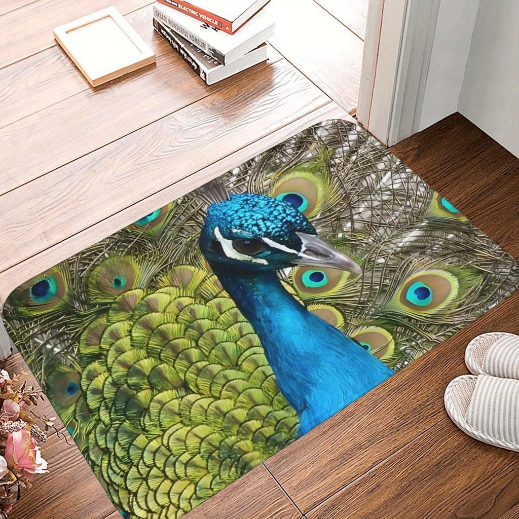 1 шт. Синий коврик для кухни с рисунком бантика, нескользящий коврик для двери, поп-дизайн, коврик для ванной, коврик для ванной, ковер для дома, для раковины, прачечной, декор