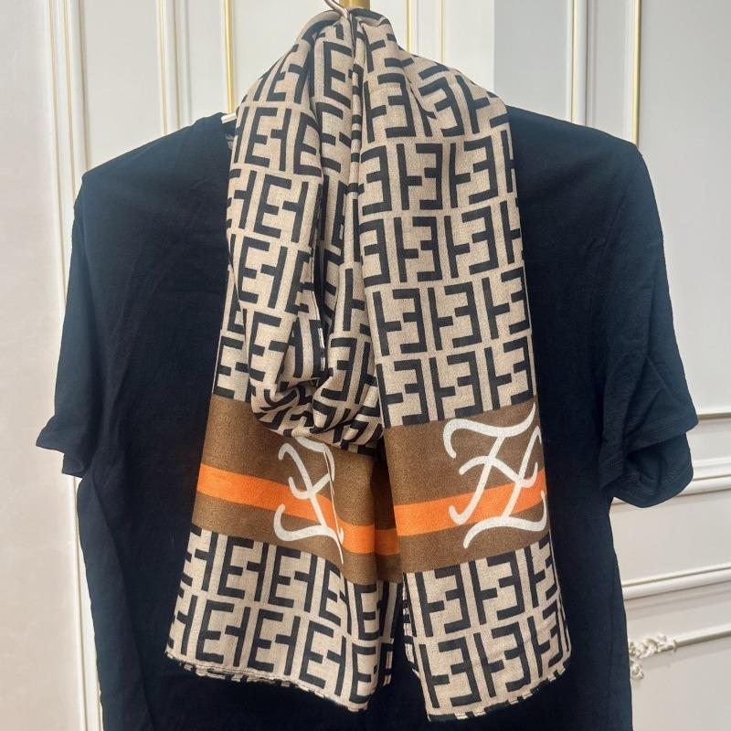 New Fashion Letter Polka Dot Printed Cotton and Linen Scarf Classic Autumn and Winter Warm Scarf Sunscreen Shawl