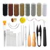 Upholstery Sewing Kit Heavy Duty Sewing Kit With Awl Tools, Seam , Hand Stitching Needles, Upholstery Thread, Leather Craft Tool Kit For Shoes Sofa
