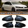 Rear View Mirror Cover For Volkswagen For VW Polo Mk6 AW GTI 2018- OX Horn Car Caps Shell Trim Carbon Fiber Look Exterior