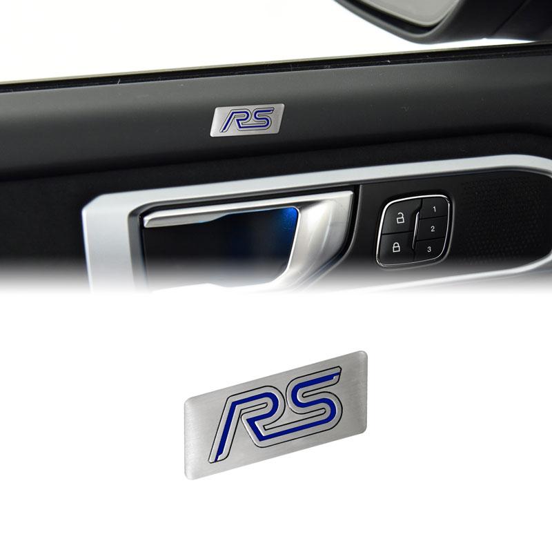 nlbn7 Car Styling RS/ST Logo Small Metal Sticker Emblem Car Steering Wheel Protection Badge Decal For Ford Focus MK3 Mk4 Fiesta Mondeo