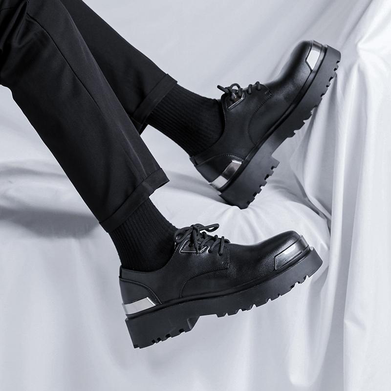 Удобные оксфорды на шнуровке Обувь 2024 Новые классические туфли на толстой подошве Кожаные туфли для платья и повседневной носки Мужские деловые туфли