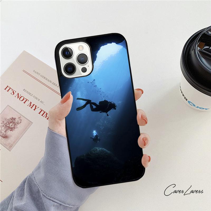 Чехол для телефона для дайвинга Scuba Diver для iPhone 17 Air 14 15 16 13 12 Max Чехол для Apple iPhone 17 Air 11 Pro Max Plus Coque