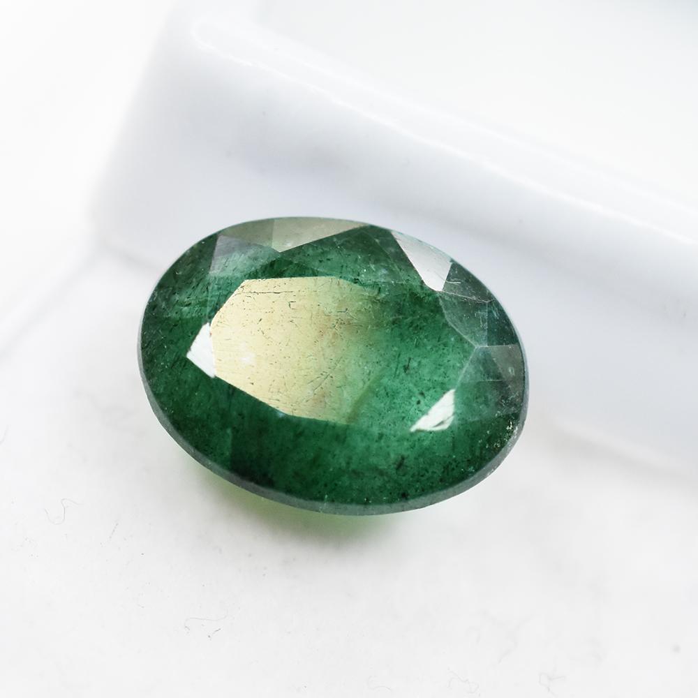 Natural Green Emerald Loose Gemstone 4.30 ct Oval Cut Flawless for Jewelry Making and Crafts