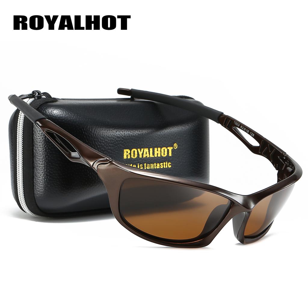 Royalhot Поляризованные спортивные солнцезащитные очки унисекс с полой оправой, винтажные солнцезащитные очки, очки в стиле ретро, солнцезащитные очки, UV400