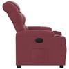 Electric Recliner Chair Burgundy Fabric