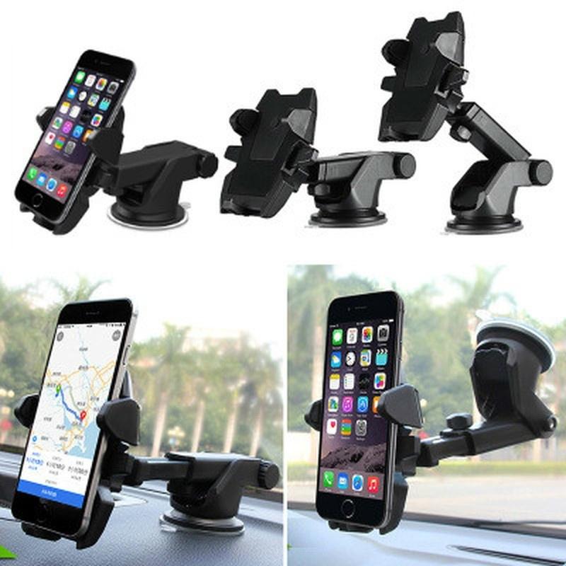 Автомобильный держатель для смартфона, навигация, присоска, вращение на 360 градусов, регулируемый кронштейн 3-6,5 дюйма, 1 шт.