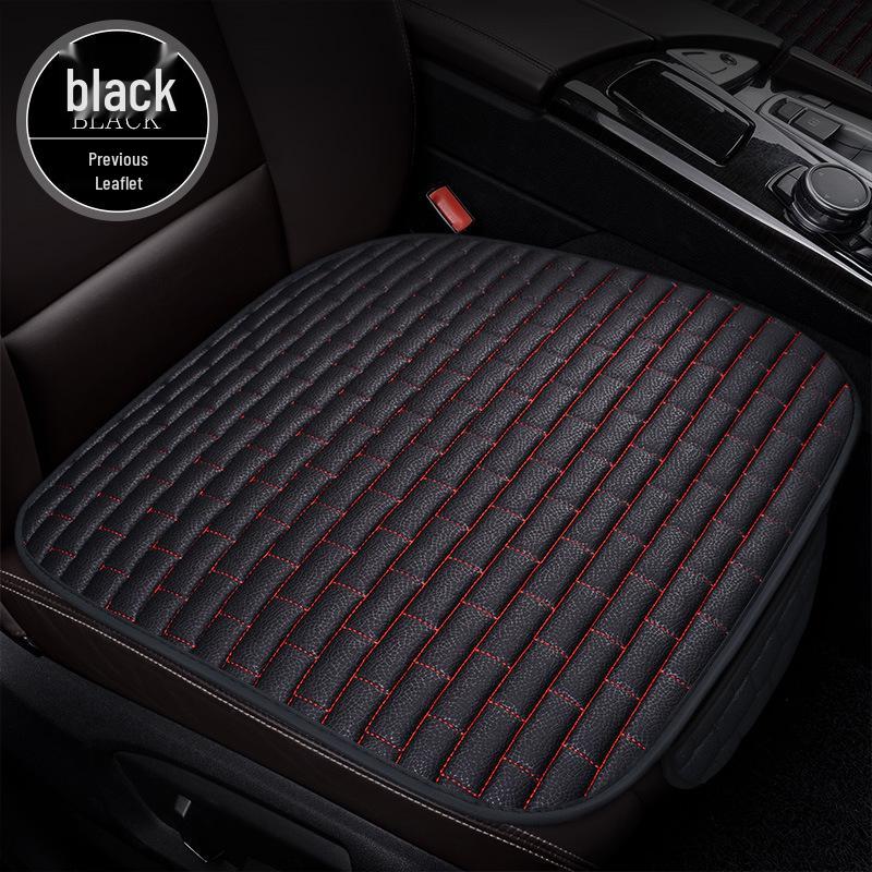 Plaid Three-Piece No-Tie Car Seat Cushion Set for Office and Home - Single Seat and Multi-Seat Interior Decor.