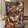 Mechanical Butterfly and Rose Theme blanket Lightweight Warm Flannel Blanket Decorative Throw Blanket for Home Decoration