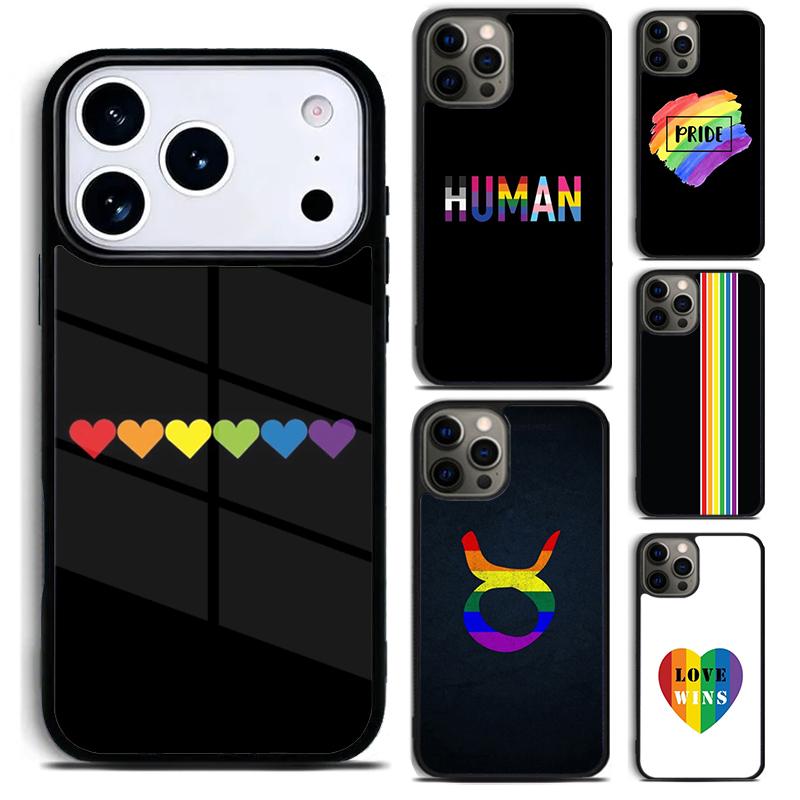 Gay Pride Flag LGBT soft Phone Case for iPhone 17 16 15 Pro Max Air 14 13 12 11 Plus Shockproof Cover