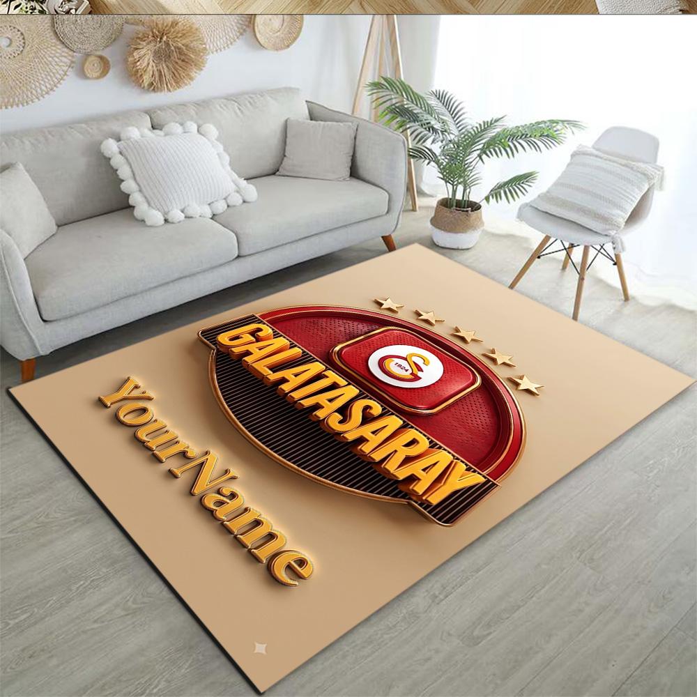 Galatasaray 248 Customize Text Floor Rug Office Rug Suitable for Bedrooms Game Room Decorate room Entryway Antislip Carpet Anime Office Decor