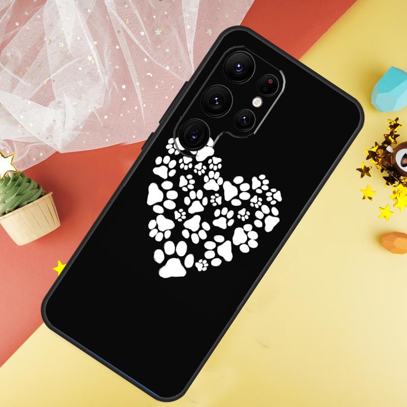 Чехол с дизайном лапки кошки и собаки для Samsung Galaxy S23 Ultra S24 S22 S20 S21 FE Note 10 20 Ultra S8 S9 S10 Plus