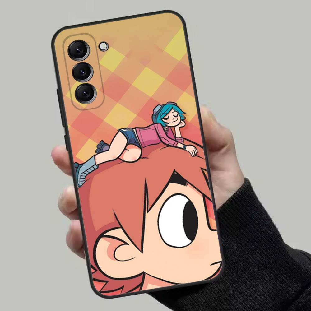Cartoon Scott Pilgrim Phone Case For Samsung Galaxy A13,A21s,A22,A31,A32,A52,A53,A71,A80,Soft Black Shell