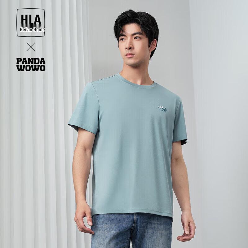 HLA Men's Summer Panda Graphic Short-Sleeve T-Shirt