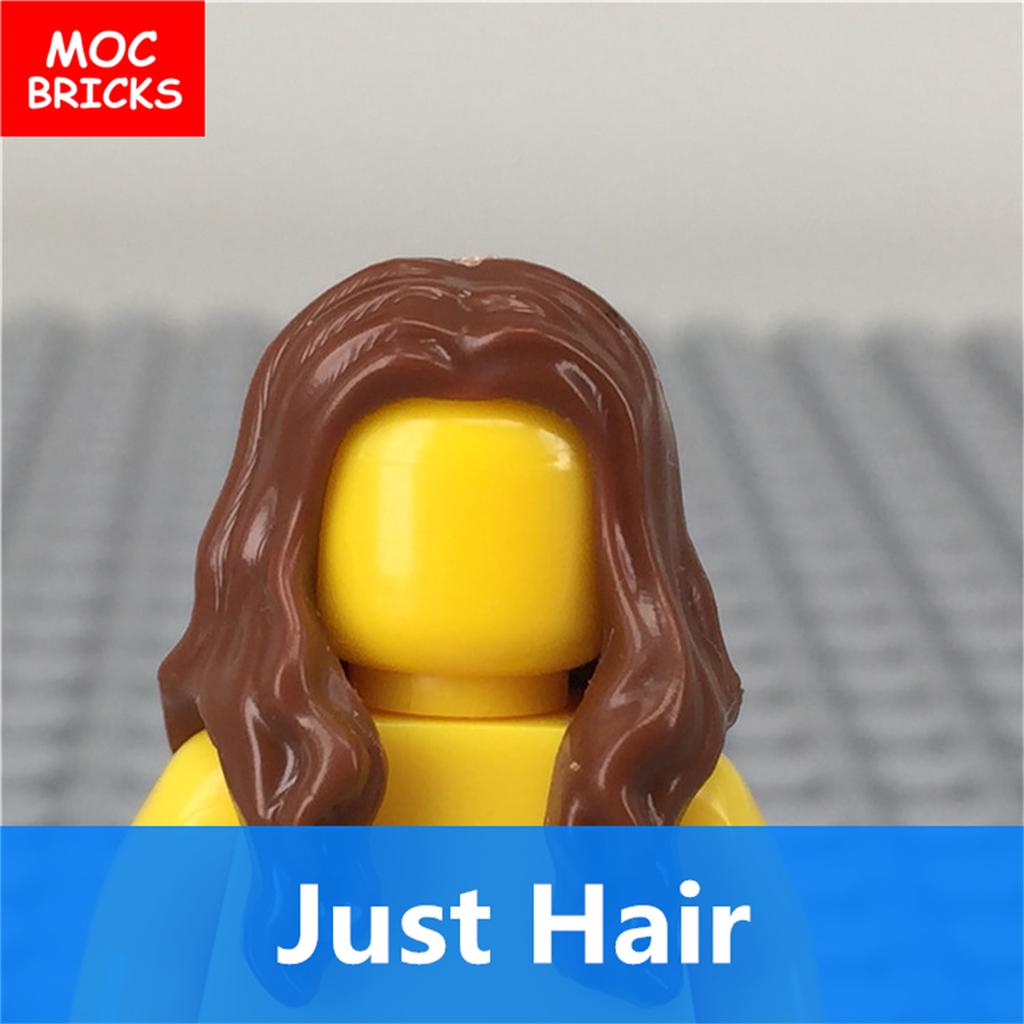 Нетоксичные 5 шт./лот Детали Moc Кирпичики Женские Волосы Собранные Частицы Строительные Блоки Аксессуары Детские Игрушки Пластиковые Куклы