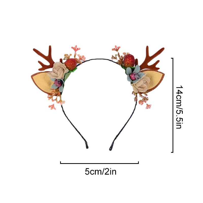 1 шт. Головной убор Светящаяся повязка для волос Реквизит для вечеринки Рождественский ободок Аксессуары для волос Светодиодная подсветка Лосиные рога из мякоти