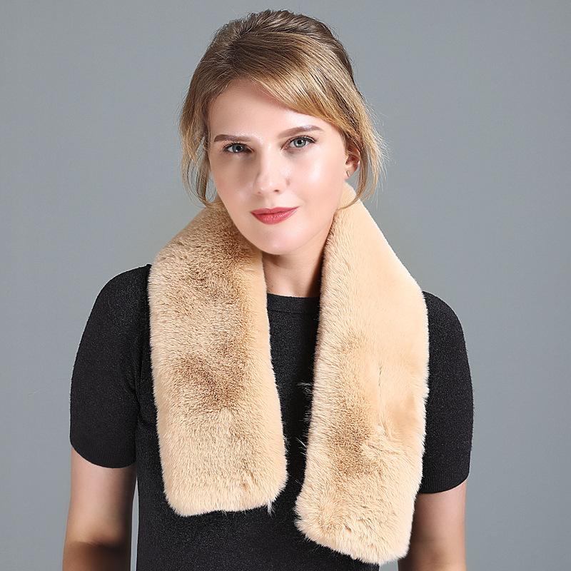Scarf Female Winter Hundred Versatile Double-sided Thickened Fur Collar Neck Set Imitation Fur Scarf Shawl