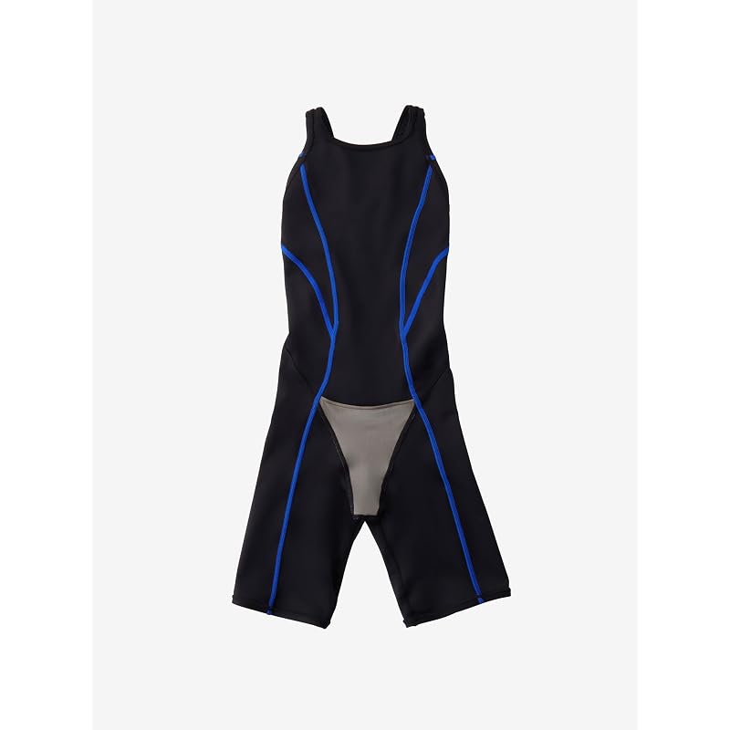 [Speedo] Стартовый купальник Flex Zero Junior с открытой спиной, до колена, Черный/Синий, Размер 140
