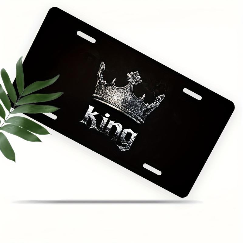 2D Flat, 1 License Plate Cover and Plaque, Decorative Front-Mounted, Decorative License Plate Cover and PlaqueLicense Plate