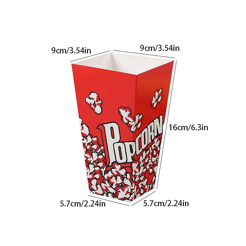 10 шт. полосатые бумажные коробки для попкорна, ведра, красные, белые полоски, сумки, контейнеры для закусок для детского душа, товары для дня рождения, вечеринки