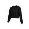 Casual Knit Training Crew Neck Sweatshirt Women Tops Black DA0449-010