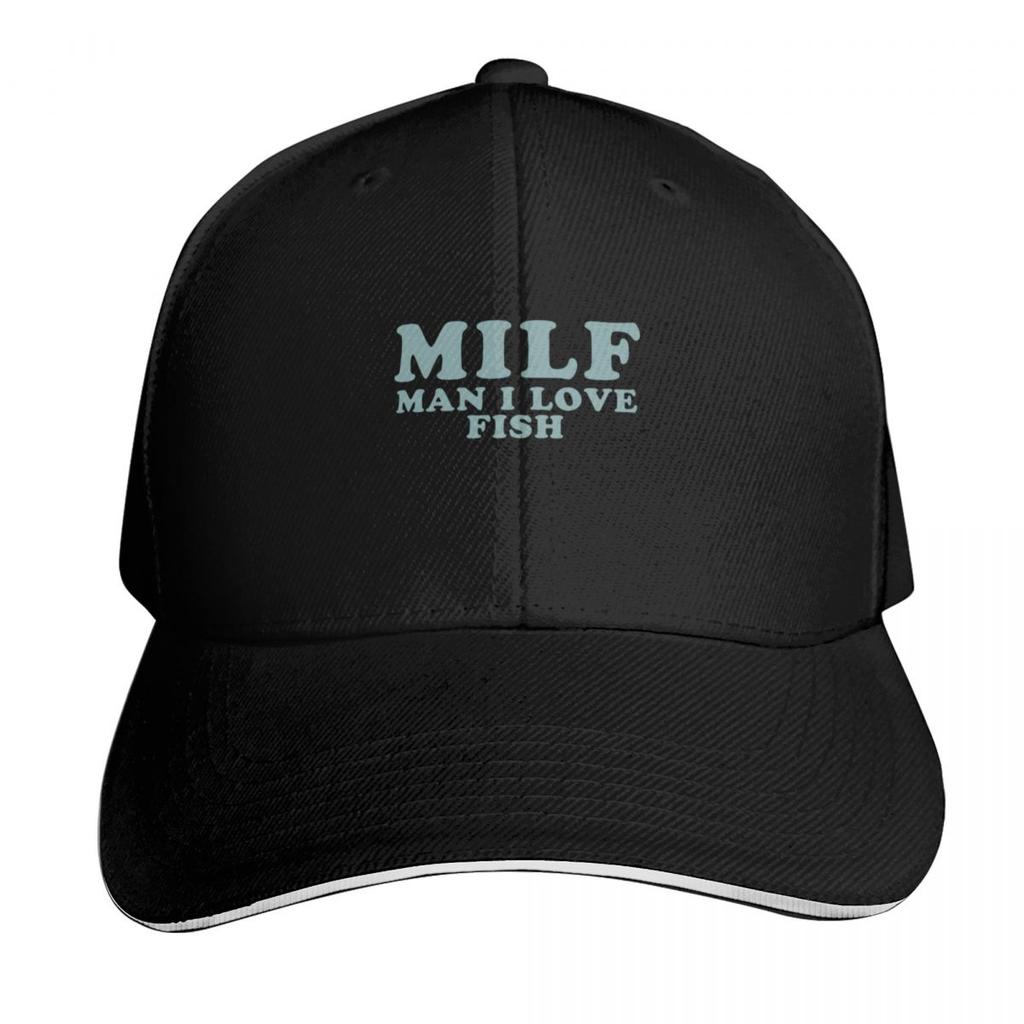 Man I Love Fish Baseball Cap Casual Daily Wear Quick Dry Performance Cotton Twill Breathable