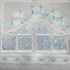 2Pcs/Set Lace European Kitchen White Coffee Curtain Jacquard Translucent Knitted