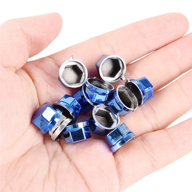 30Pcs Motorcycle Screw Nut Bolt Cover Motorcycle Ornament