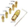7Pcs Brass Micro Twist DIY Hobby Model Tool Mini Metal Chuck Drill Collet Set
