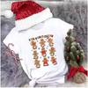 Unisex Clothing Unisex Gingerbread Christmas Cartoon Letter Print Tshirt Cute Sweet Casual Short Sleeve Crew Neck Top Clothing