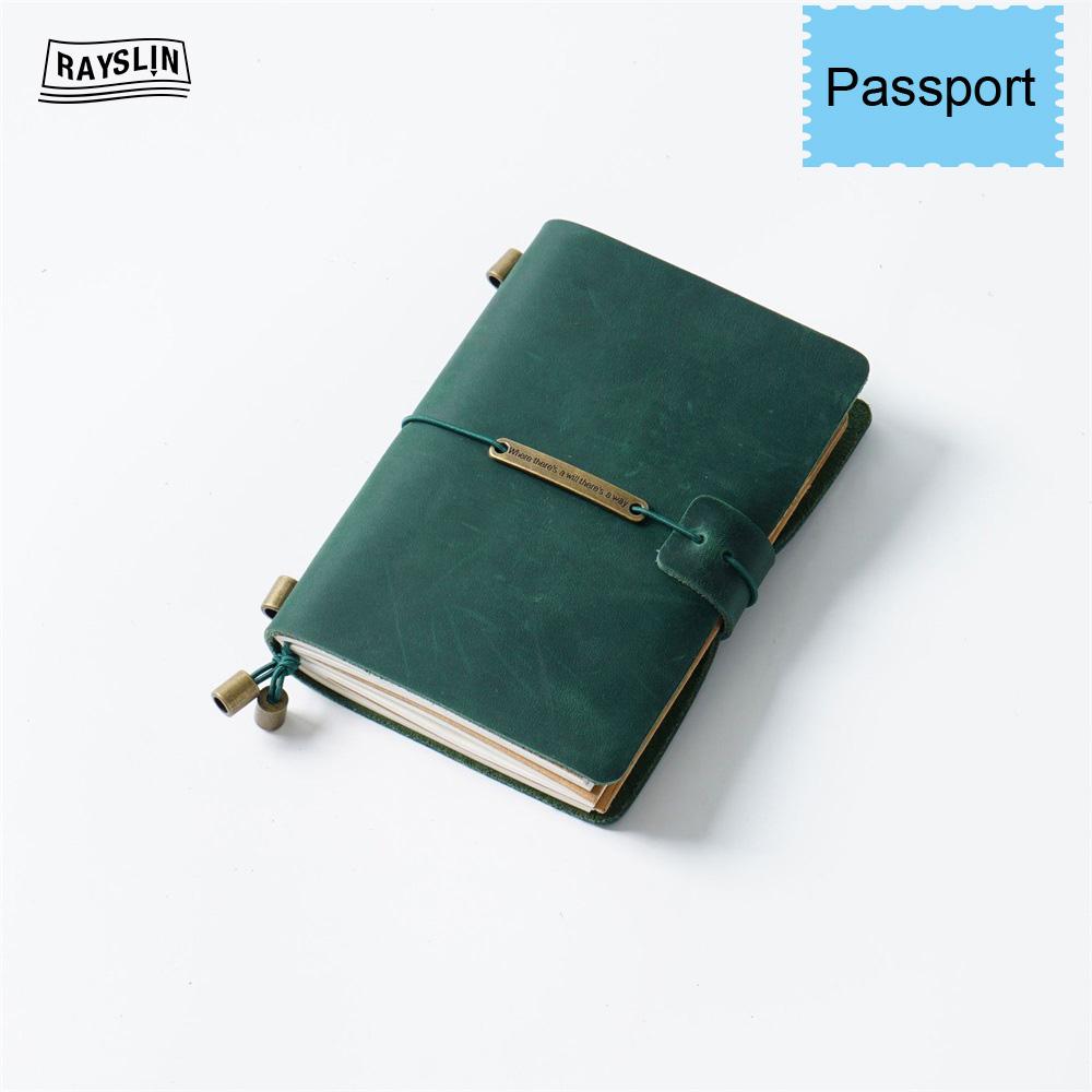 7 Colors 4 Sizes Travel Journal Genuine Leather Cover Handmade Notebook DIY A5 Diary Office School Note Book Free Embossing Name