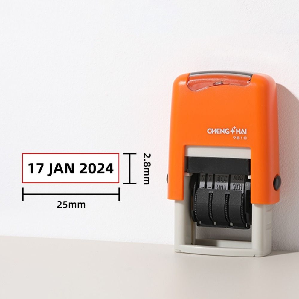 Handle Account Self-Inking Stamps English Version Date Wheel Stamp Date Stamps DIY Painting