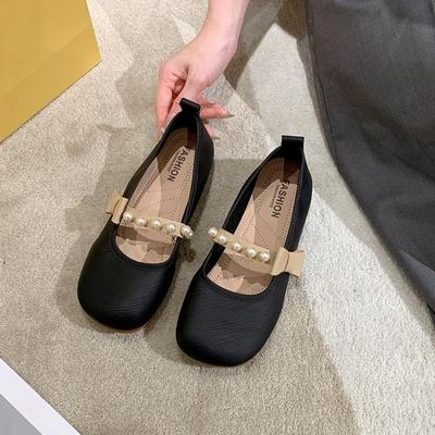 Модные весенне-осенние туфли Мэри Джейн, женские новые туфли на плоской подошве в сказочном стиле, нежные маленькие кожаные туфли на мягкой подошве