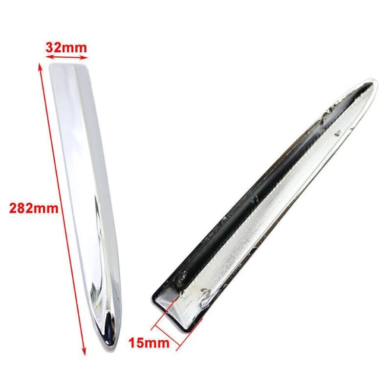 735455041 735455042 Pair Car Front Bumper Upper Molding Chrome Carbon Trim For FIAT 500 2008‑2015 Front Bumper Lower Grill Trim