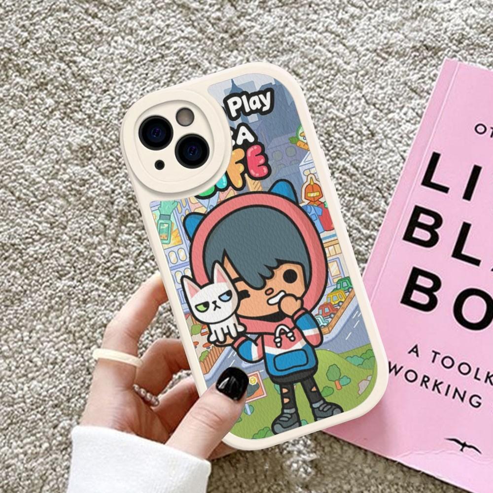 Чехол для телефона Toca Boca Toca Life World из твердой кожи для iPhone 14 13 12 Mini 11 14 Pro Max Xs X Xr 7 8 Plus Fundas