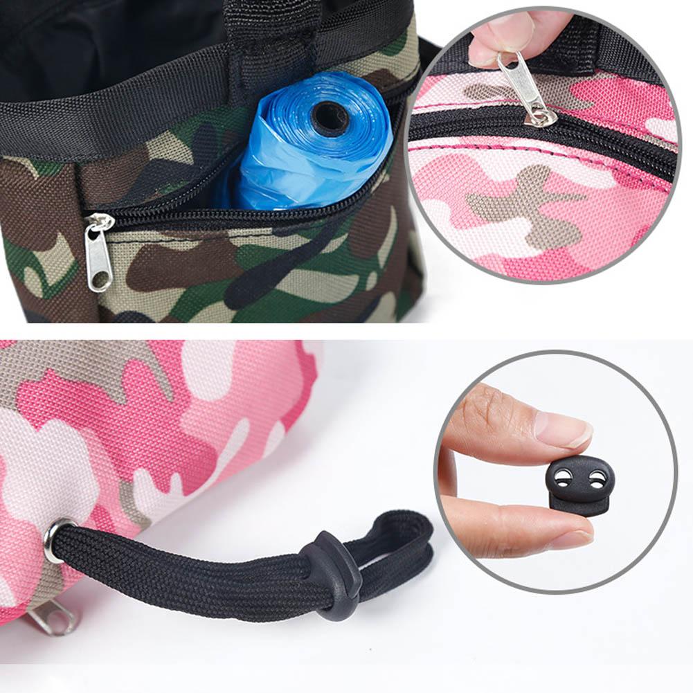 Camouflage Pet Training Bag Poop Bag Dispenser Pet Food Waist Bag
