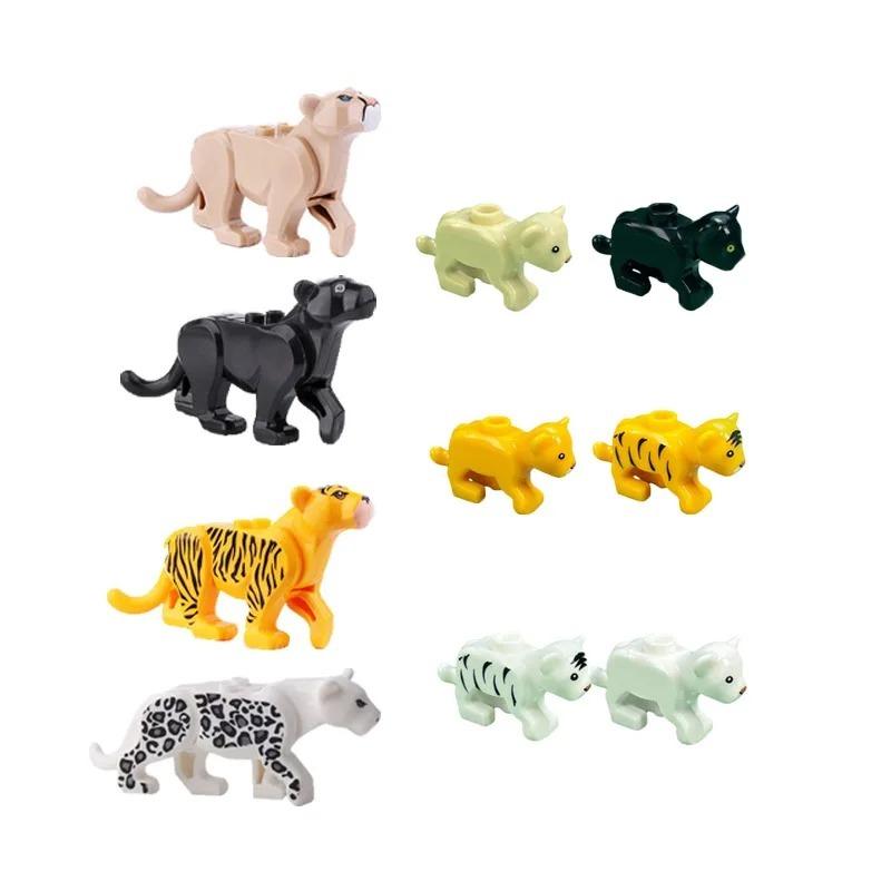 MOC Средневековые Строительные Блоки Фигурки Аксессуары Зоопарк Африканский Слон Верблюд Олень Волк Крокодил Боевой Конь Мини Кирпичик Игрушка Подарок R058