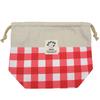 Сумка-мешок на шнурке HOPPE в красную клетку, средняя, сумка для ланча, школьная сумка для ланча, сумка для ланча, школьная сумка для ланча, для детей начальной школы, мальчиков и девочек, сделано в