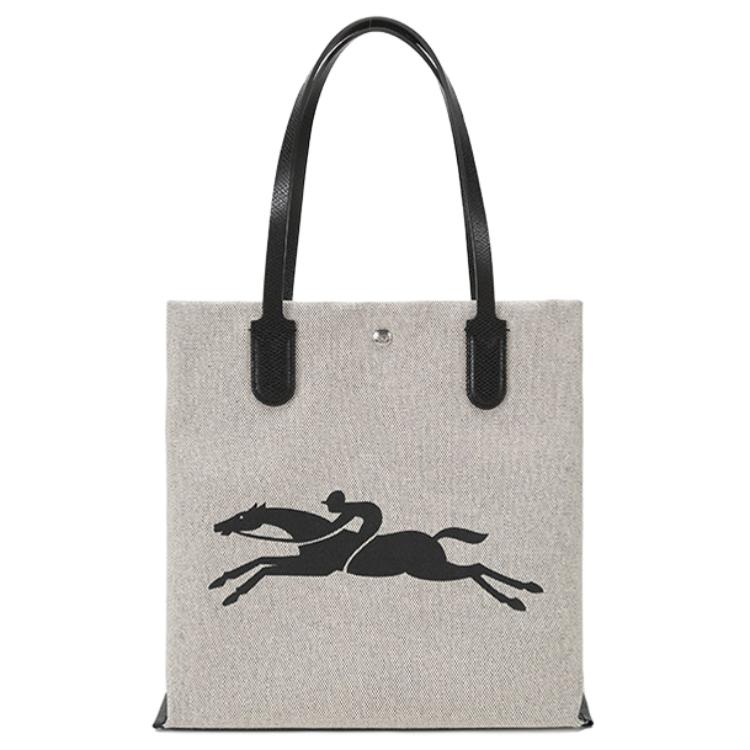 Longchamp Roseau 32 Сумка-тоут из нейлона с принтом логотипа Женская сумка-тоут Лен 10090hsg037