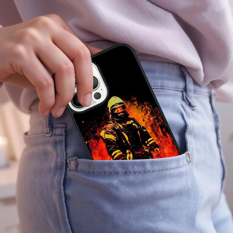 Firefighter Fire Fireman soft Phone Case For IPhone 18 17 Air 15 16e 14 13 Pro Max Coque 12 11 Pro Max PLUS cover