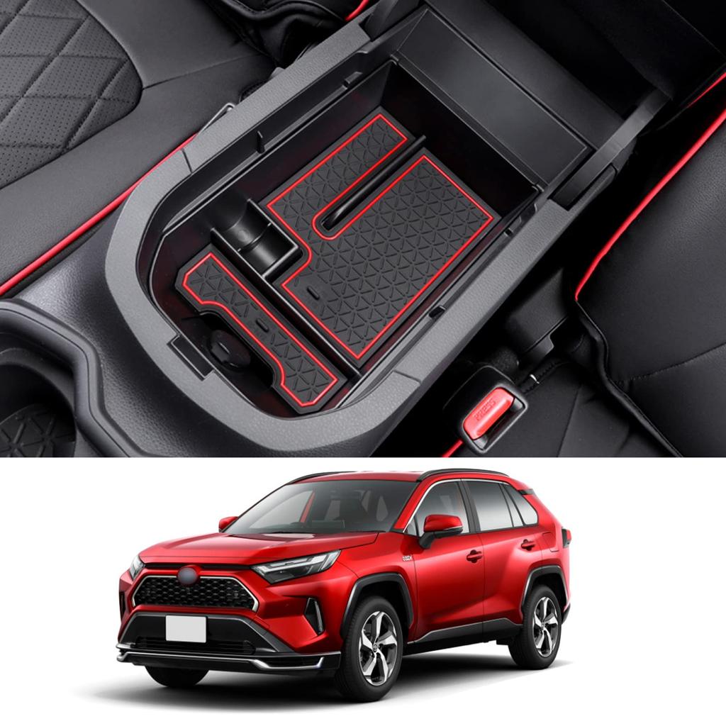 Coleya Ящик для хранения в консоли Toyota New RAV4 50 Series, лоток в консоли, центральный лоток с резиновым покрытием, специально разработанный для вашего удобного хранения монет в автомобиле