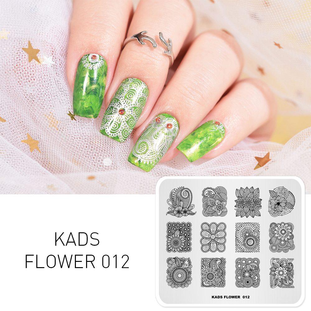 kads 53 Flower Series Nail Stamping Plates DIY Manicure Stamping Plate for Nail Art Template Nail Art Stamp Plates